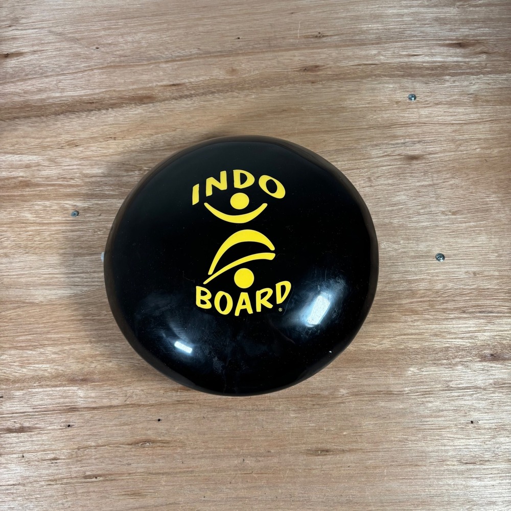 Indo Board IndoFLO Balance Cushion Black Yellow Inflatable Stability Trainer